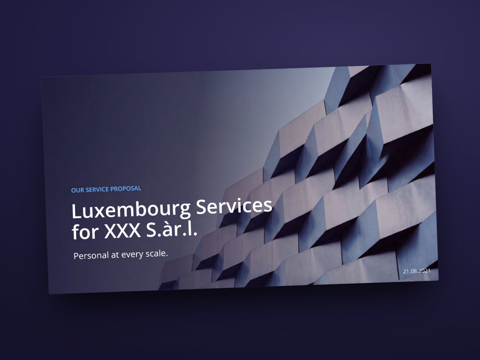 Three pages of the Fidence offer template fanned out