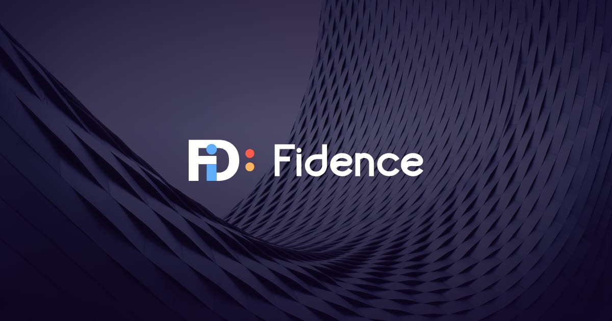 The new Fidence wordmark and F:D mark on the brand's navy wave